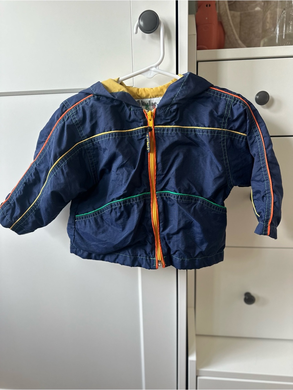 Vintage 90s Samara Color Block Hooded Windbreaker Jacket 18M